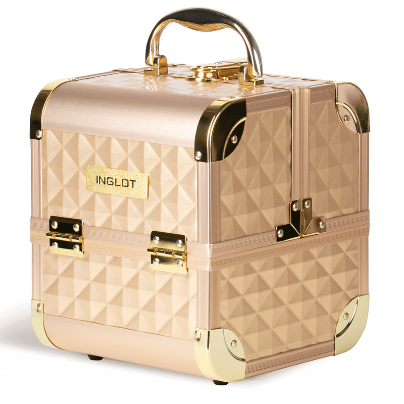 Diamond Makeup Case | Gold Matte
