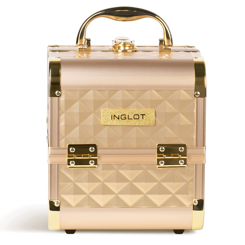 Diamond Makeup Case | Gold Matte