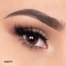 Person wearing the confetti lashes from the Inglot Live Love Lash Trio Set